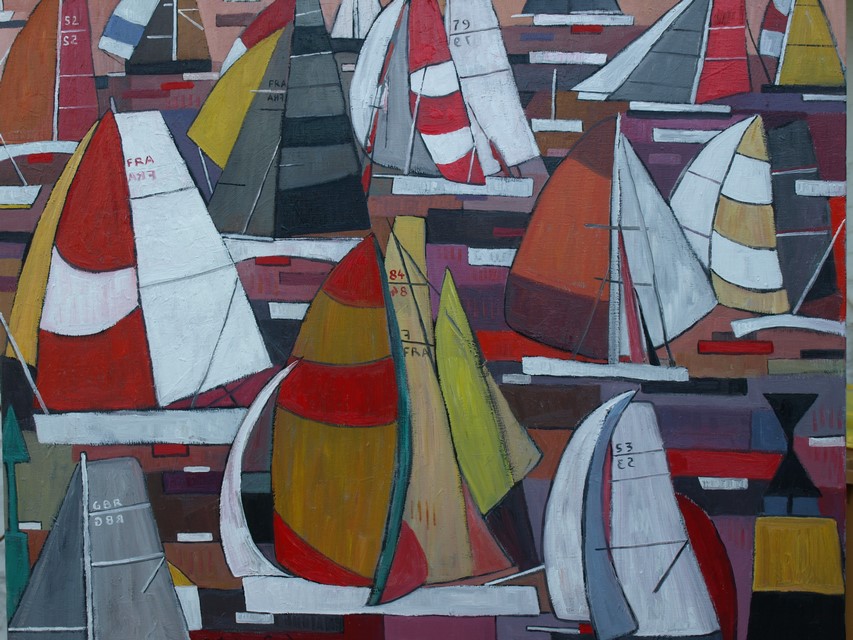 Départ aux voiles rouges.